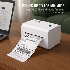 4x6 Bluetooth & USB Direct Thermal Desktop Shipping Label Printer, 203dpi