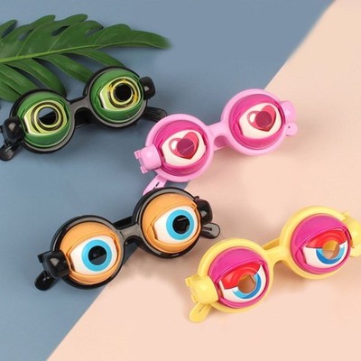 Schnur blinkende verrückte Brille,Neuheit Shaking Kinetic Winking Glasses Google