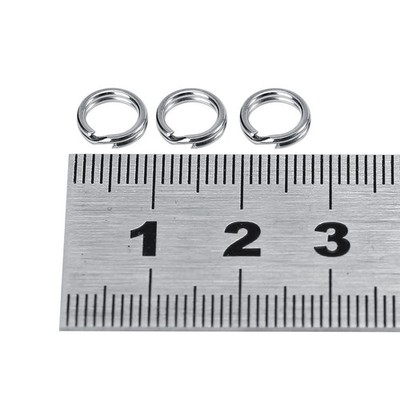 100pcs Angeln Edelstahl Snap Split Ring Lure Tackle Connector (8) SA