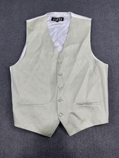 Cardi Collection Mens Silver Textured Formal Vest XLL