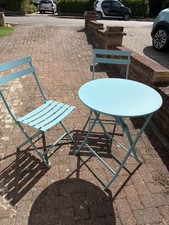 Set of 2 Outdoor Chairs with Table Patio Furniture