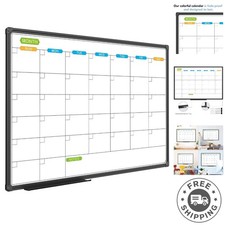 Elegant Wall-Mounted Dry Erase Calendar Board - Perfect for Office, Home, School