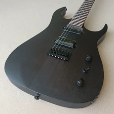 6 String Electric Guitar Neck Through the Body Rosewood Fretboard in Black