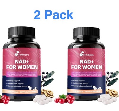 NAD Supplements for Women - NAD Resveratrol Supplement with CoQ10, DIM & Hyal...