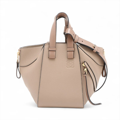 Loewe Hammock Compact Leather 2 Way Handbag Brown