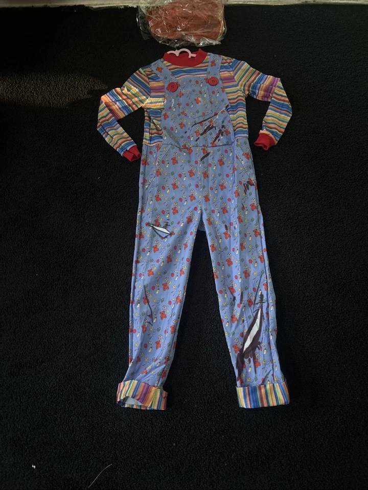 Disfraz de Chucky Talla Mediana Niños 8-12 Halloween Con Pelo Naranja ENVÍO RÁPIDO 🛳️ Foto 2 de 4