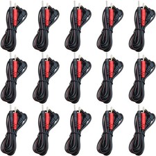 TENS Unit Replacement Lead Wires 2.35mm to 2mm Electrodes - 15 Pack for TENS Dev
