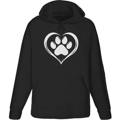 Hoodie / Kapuzenpullover ''Pfotenmuster Herz'' Erwachsene (HO047933)