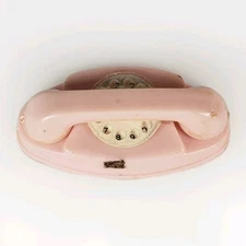 Vintage Mini The Princess Phone Pink Rotary Dollhouse Telephone Missing Cord