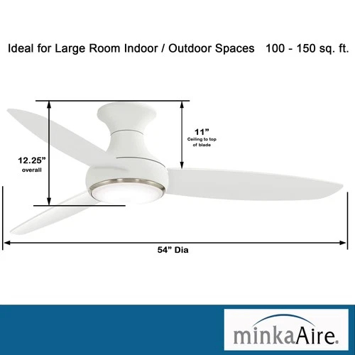 Minka Aire Concept III 54"  - White 3-Blade Remote Control - Picture 3 of 5