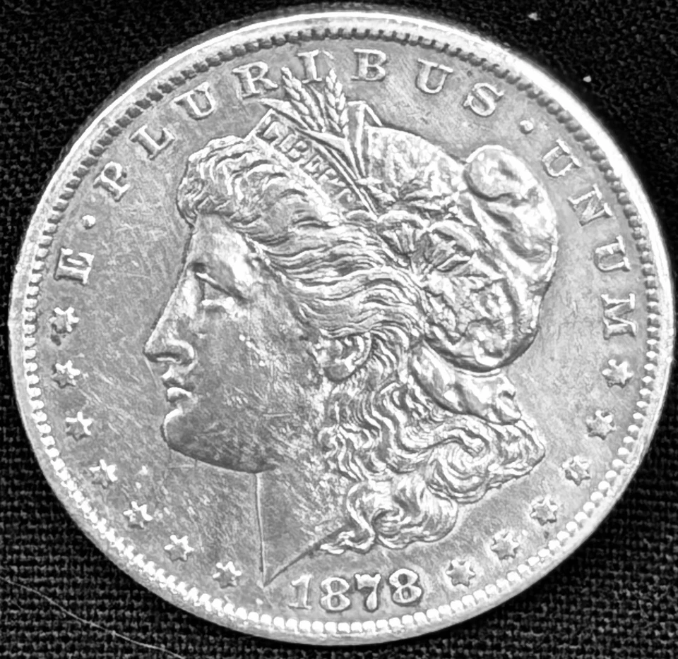 1878-CC Morgan Silver Dollar Carson City Mint $1.  187-10 - Image 3 of 4