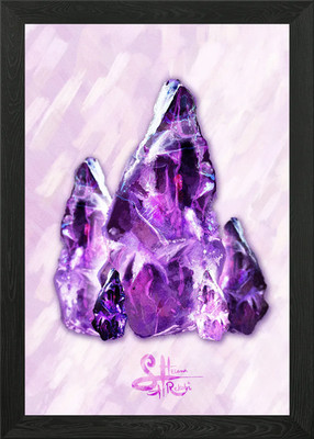 Magischer Amethyst gerahmtes Wandbild Poster Leinwanddruck Bild