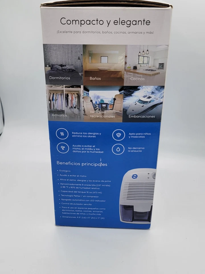Deshumidificador Eva-Dry EDV-1100 Whisper-siet 16 OZ con apagado automático nuevo en caja Foto 2 de 4