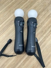 Sony Playstation 4 Move Controllers CECH-ZCM2U v2 PS3 Black 2 Pack