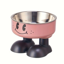 Elevated Stainless Steel Raised Pet Dog Cat Food Water Bowl Feeder Stand
