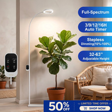 Full Spectrum LED Timer 20W Plant Light with Stand Grow Lights for Indoor Plants