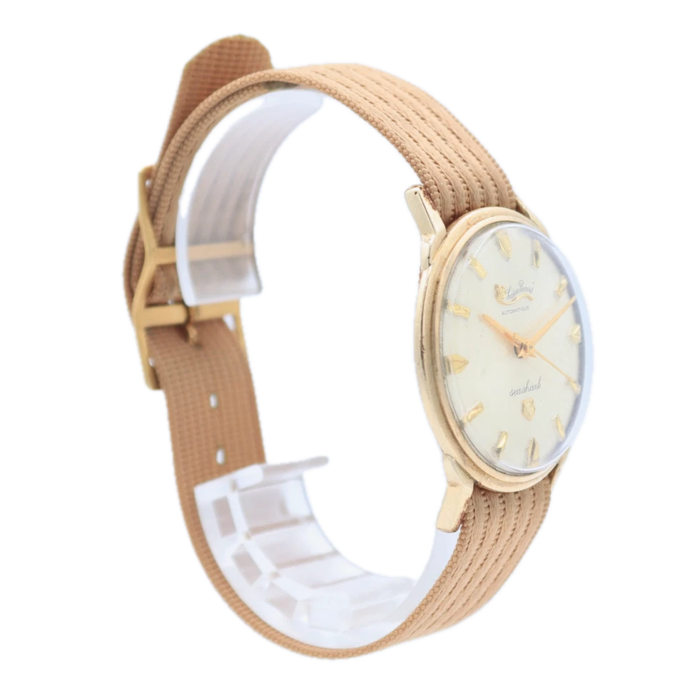 Vintage 33mm Lucien Piccard Seashark Men's Automatic Wristwatch 10k Gold Filled - Image 3 of 4