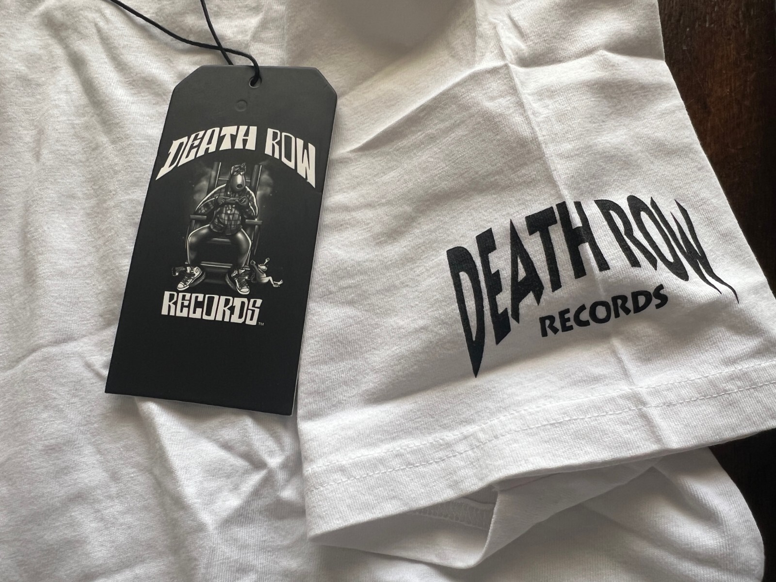 FILA $40 SNOOP DOG Maglietta Uomo M MEDIUM DEATH ROW RECORDS Rap Star Doggy Bianco NUOVO