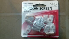 Slide-Co Window Screen hardware Window Screen Clip, White (182931)  FS