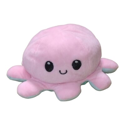 Moody Reversible Octopus Plushie Cute Flipping Octopus Changing Face 