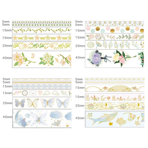 6pcs Crane Washi Tape Set Stickers Masking Tape School DIY Stationery Supplies - Picture 10 of 24