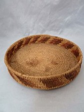 Native American Weave Basket Bowl Tray. Nice Design. Approx 7" W x 6"T
