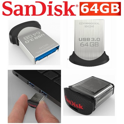 USB Drive 64GB SanDisk Ultra Fit SDCZ430 Mini Flash Drive