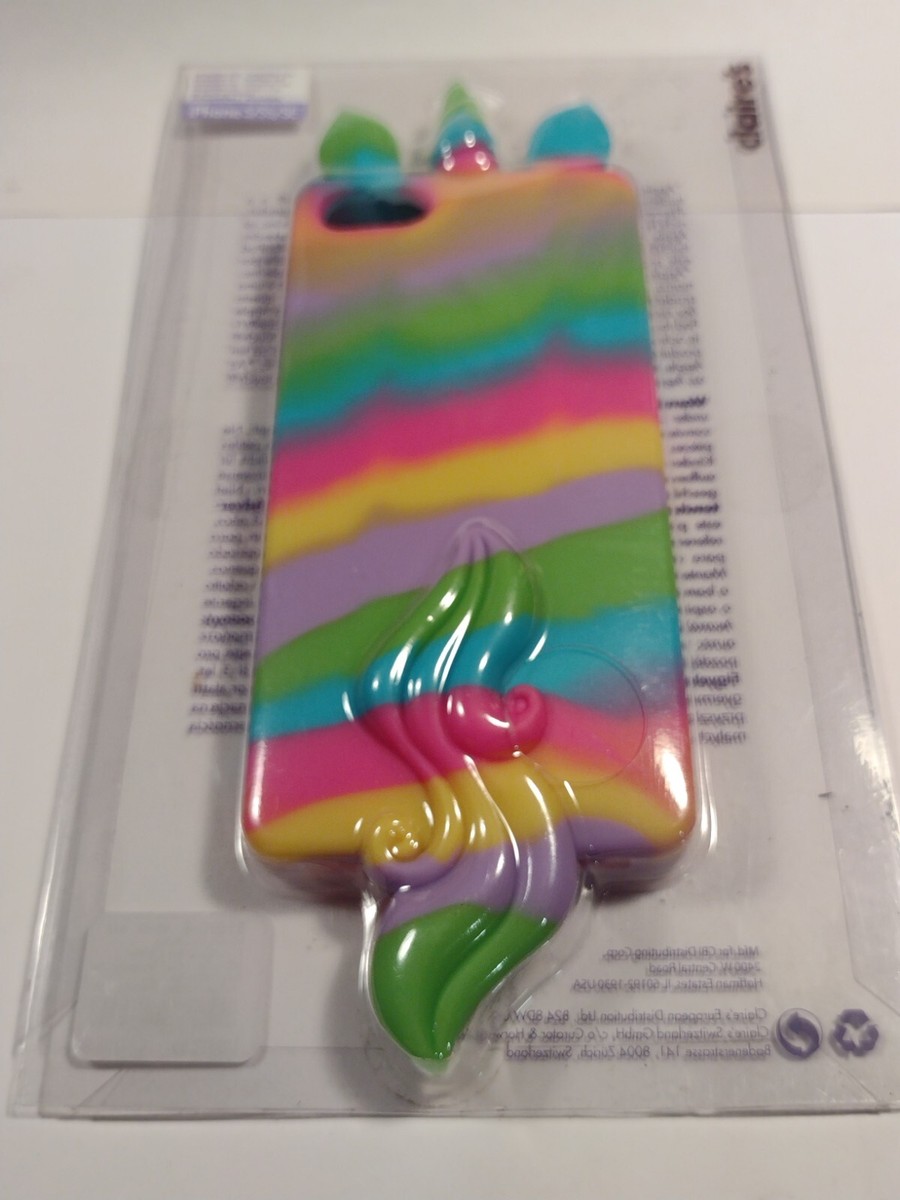 Claire's Cute Rainbow Unicorn Rubber Apple iPhone 5/5S/SE Phone