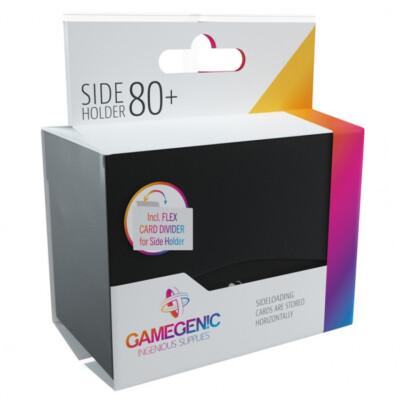 Gamegenic Side Holder 80+ – Deckbox Für Sammelkarten, Schwarz, Mit Trenner