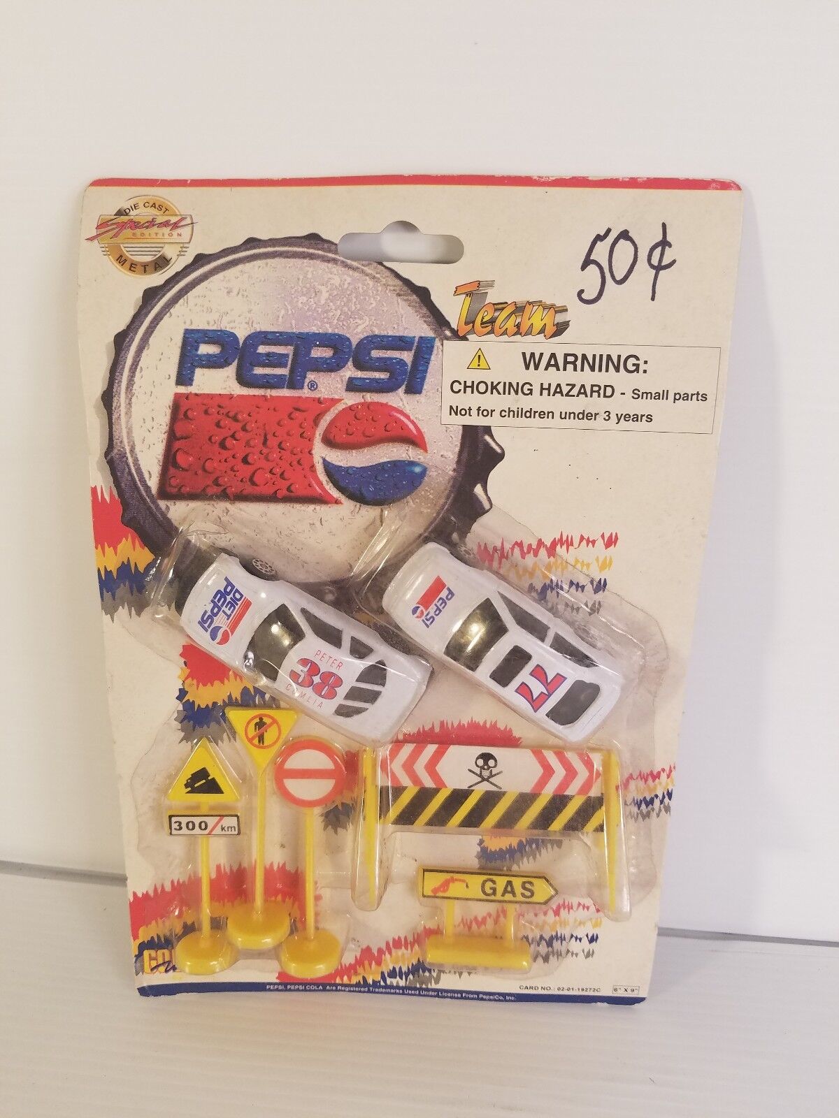 Pepsi Peter Comlia and #77 Race Car Die Cast Model New In Packaging Vintage set