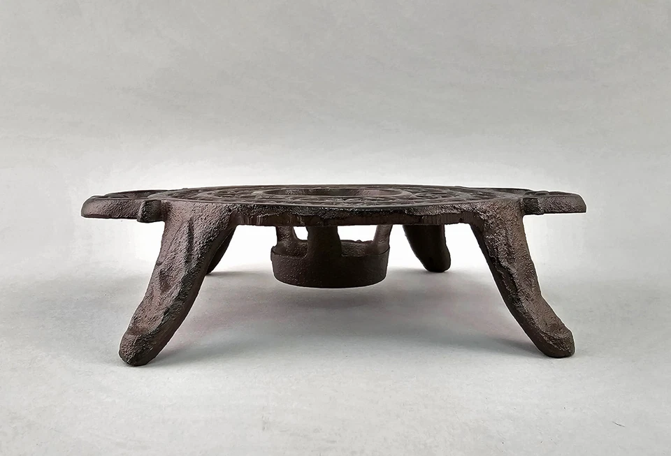 9934492 Stövchen Rechaud Gusseisen Untersetzer Barockstil Vintage 5x23x17cm - Bild 4 von 4