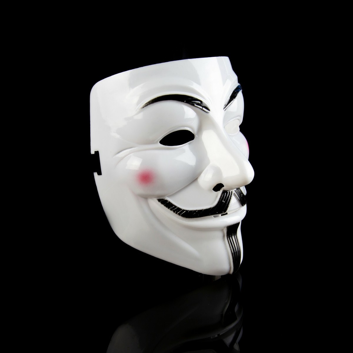Maschera Anonymous Maschera Halloween Anonymous / V Per Vendetta - Stile Hacker, In Plastica, 4 Colori Disponibili Antivirus Smartphone - Foto 7