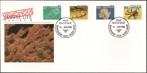 1986 Australia Marine Life Definitive's Series III Set Of 7 On 2 FDCs, VGC