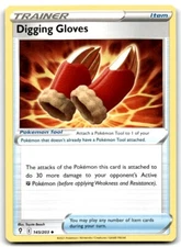 2021 Sword & Shield - Evolving Skies Digging Gloves 1 Null/Uncommon #145