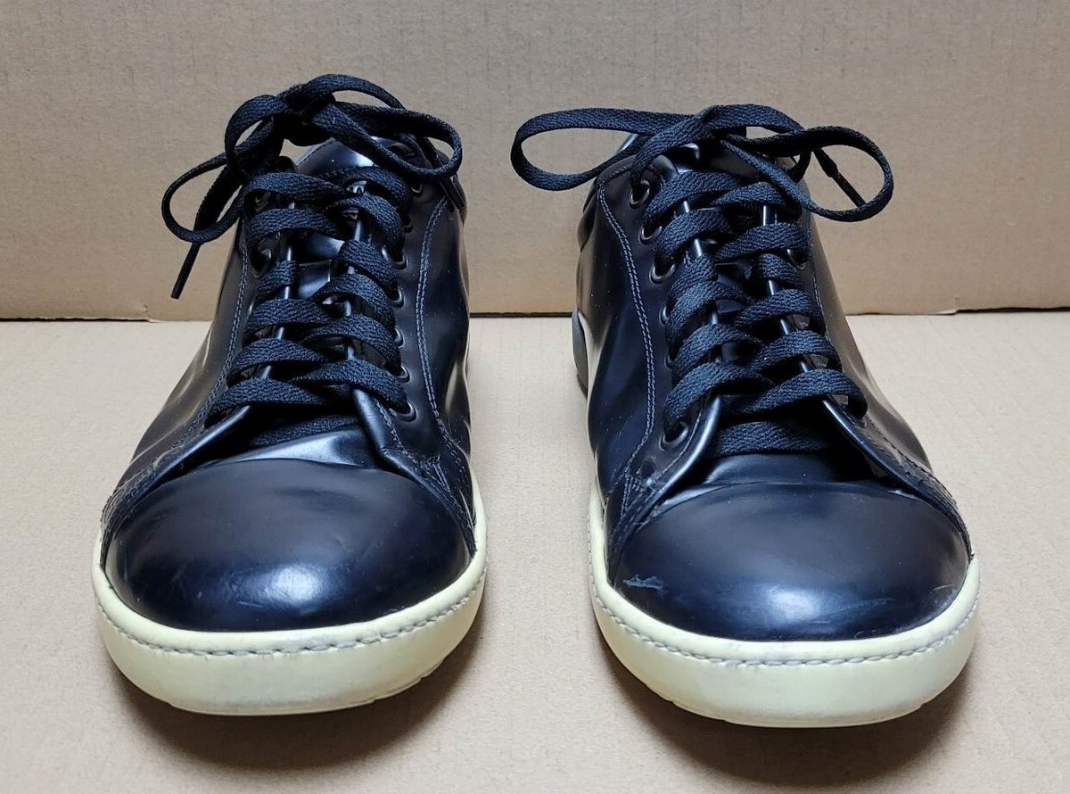 GIORGIO ARMANI シューズ GIORGIO ARMANI Men's Black Lace Up Sneaker Shoes 9US 42 EU Italy