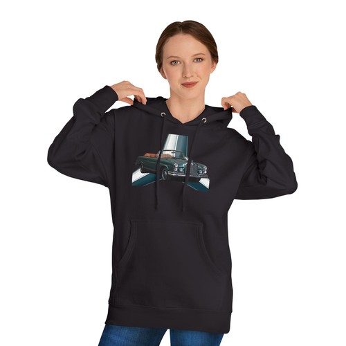 Classic Car Enthusiast Hooded Sweatshirt, Mercedes-Benz 280 SE, Vintage Car - Picture 4 of 9