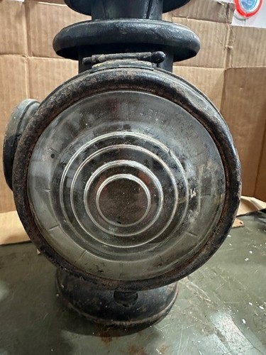 RARE Vintage DIETZ Wagon Red Signal Eye Lens Railroad Oil Kerosene Lantern NY - Picture 2 of 8