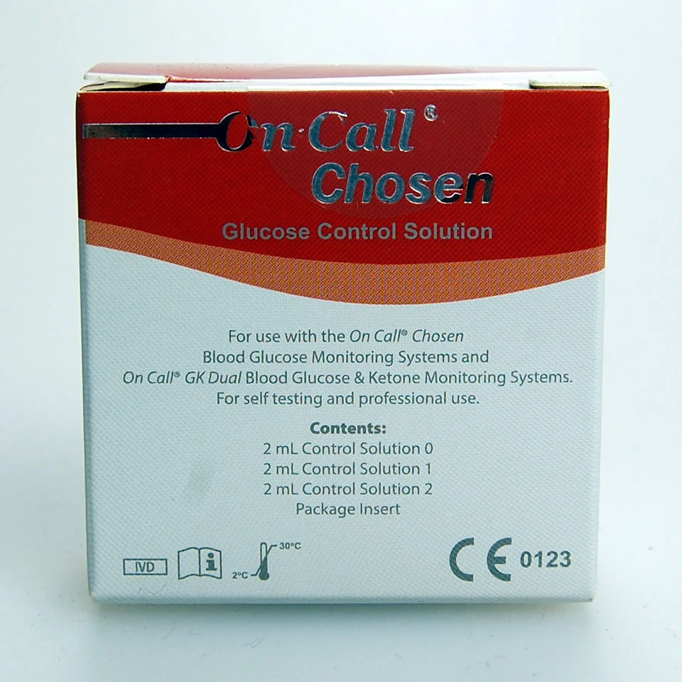 On Call Chosen Control Solution pack for the On Call Chosen Glucose test strips