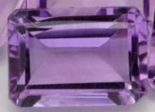 BRAZILIAN AMETHYST 7 x 5 MM EMERALD CUT ALL NATURAL