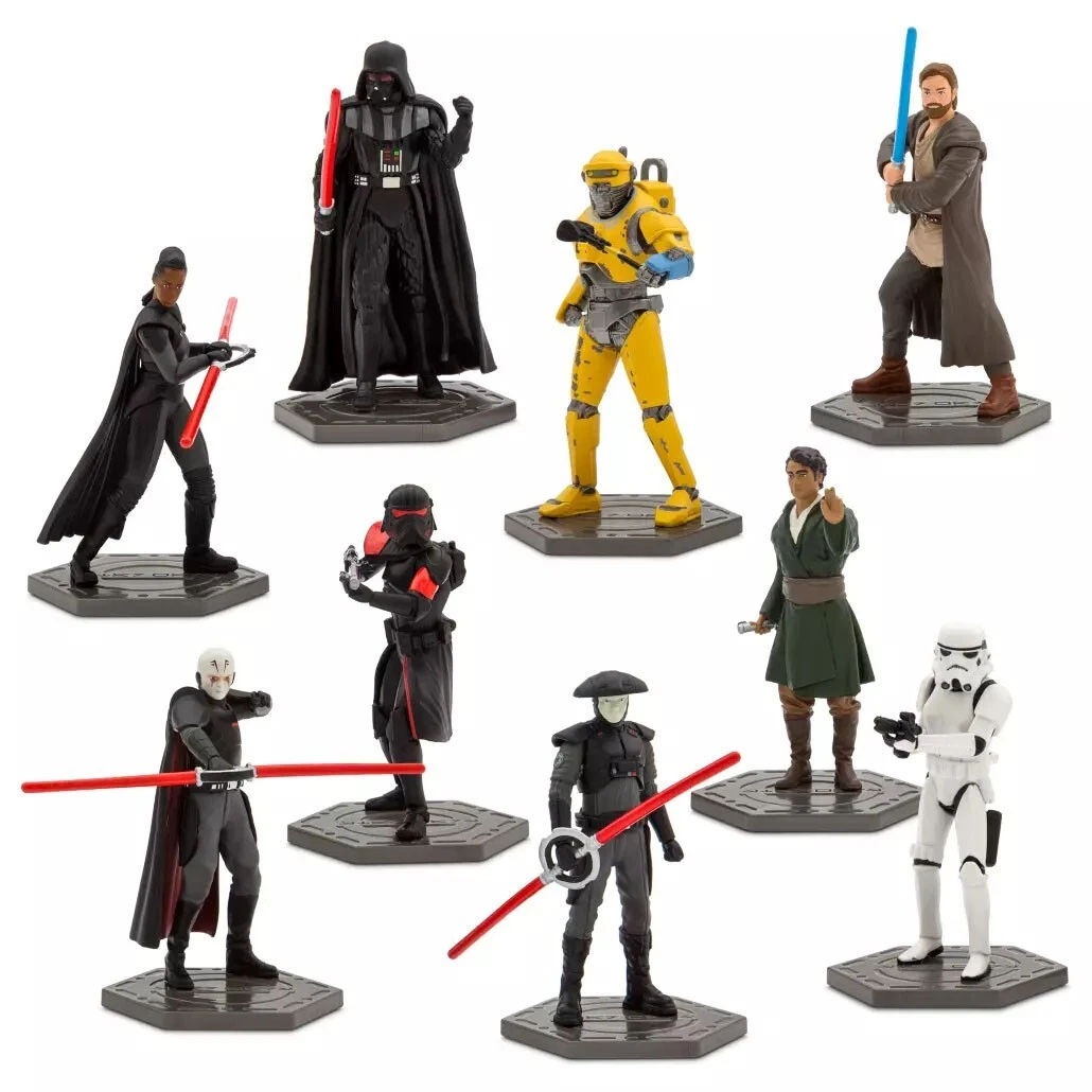 DISNEY STORE STAR WARS FIGURES OBI WAN KENOBI Set Of 9 Figurines