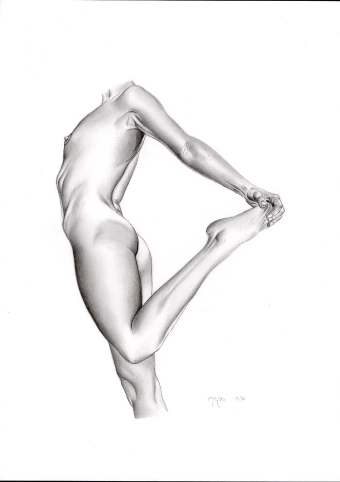 Nude Print from Original " MeCos Art " A4 - 256