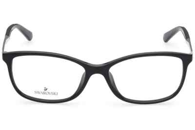 Swarovski SK 5412-F 001 Black Cat Eye Plastic Eyeglasses Frame 55-15-140