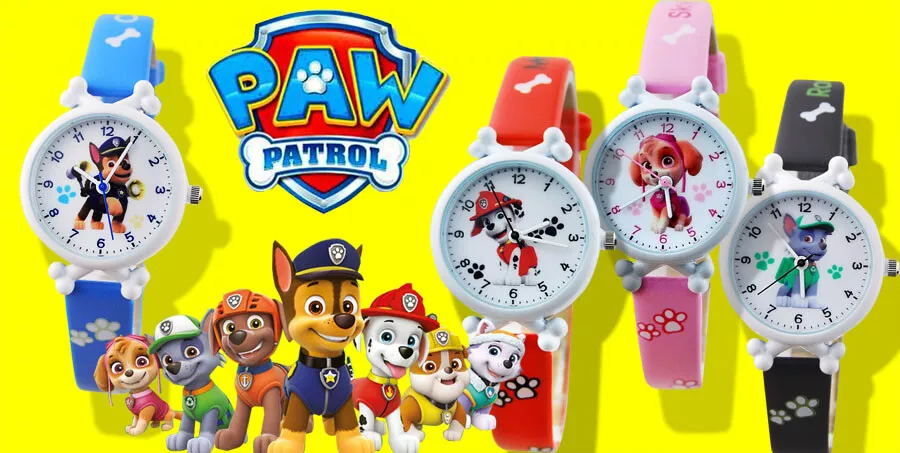 Relojes Patrulla canina paw patrol Skye Chase Marshall dog clock niños  perritos