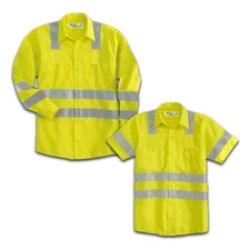 Enhanced Visibility Work Shirts Class 3 Reflective Hi Vis Industrial Uniform