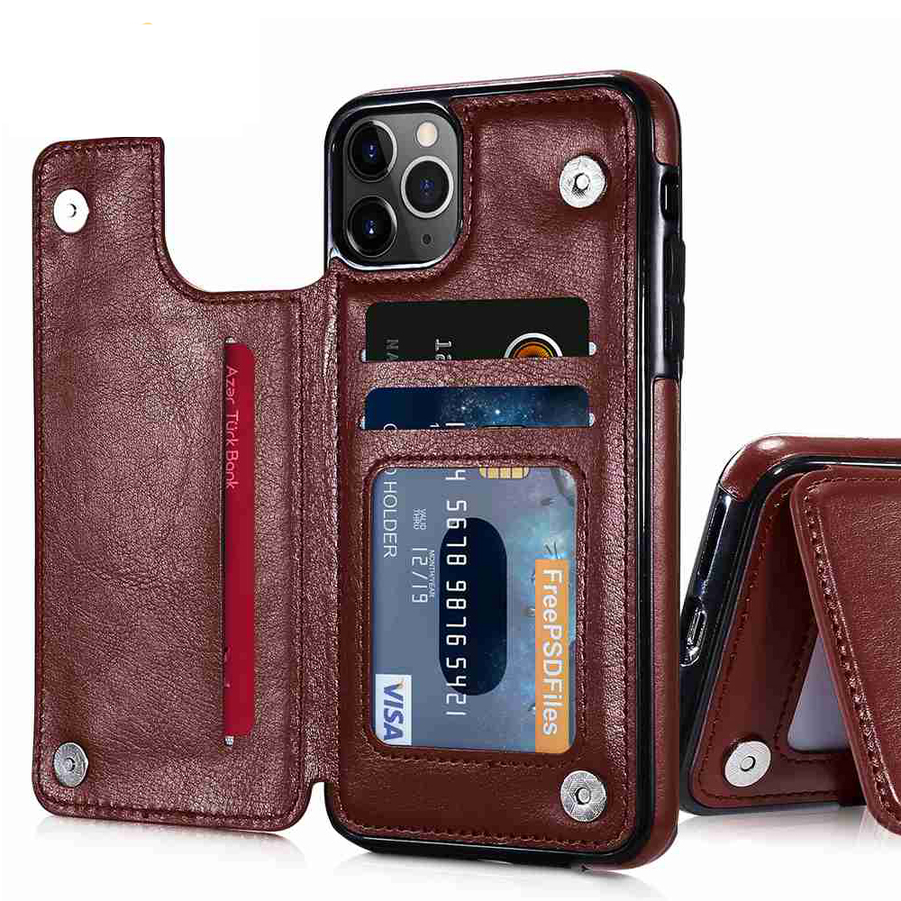 Luxury Slim Fit Premium Leather Cover For IPhone With Wallet Case And  Card Slo