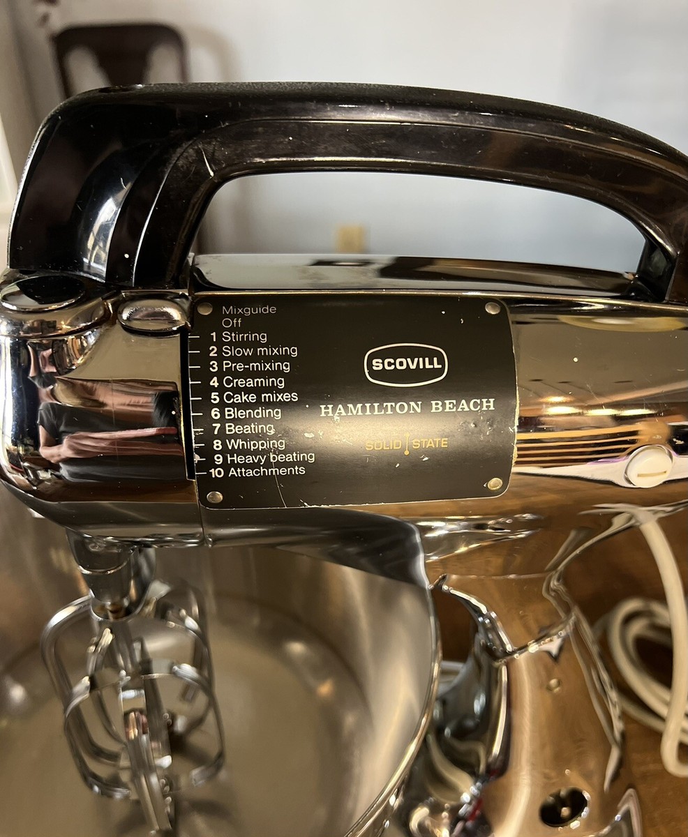Hamilton Beach Model 25 W/ 10-speed Chrome Stand Mixer w/meat