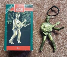 Elvis Presley Brass Plated  1992 Hallmark Keepsake Ornament Gold Crown Exclusive