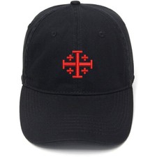 Embroidery Hat Cotton Embroidered Men's Baseball Cap Cross God Jesus Christian