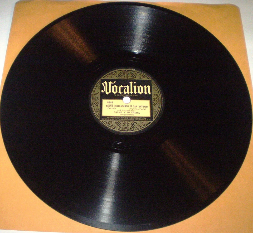 Vocalion 8388 Salas y Herrera NUEVO CONTRABANDO SAN ANTONIO Corrido NARCOCORRIDO - Image 2 of 2