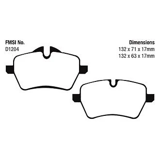 Pastillas de freno delanteras EBC DP31789C Redstuff cerámica bajo polvo para 07-13 Mini Cooper Foto 4 de 4